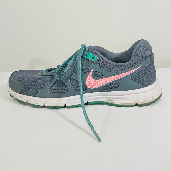 Nike Revolution 2 Running Shoes Gray Pink Aqua Womens 8.5 Sneakers 554902-409 - Picture 7 of 8